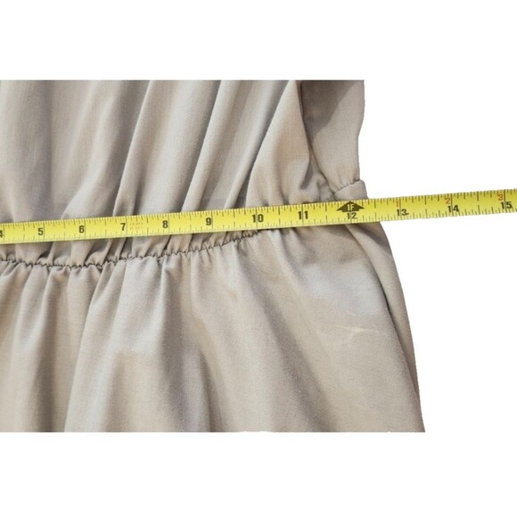 VTG 50'S 60'S Light Grey Sleeveless Fit & Flare DAY DRESS* Cotton Appx M/L - Picture 6 of 12